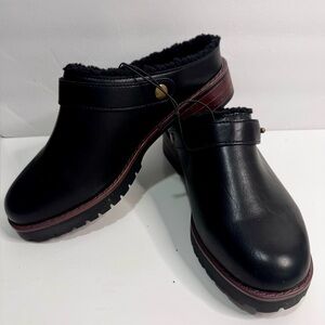 NEW Kensie Women's Wrylie Lined Clogs - SIZE  US 7- BLACK